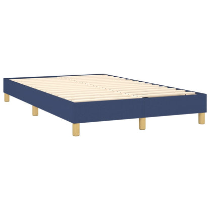 Box Spring Postel S Matrací A Led Textil Modrá