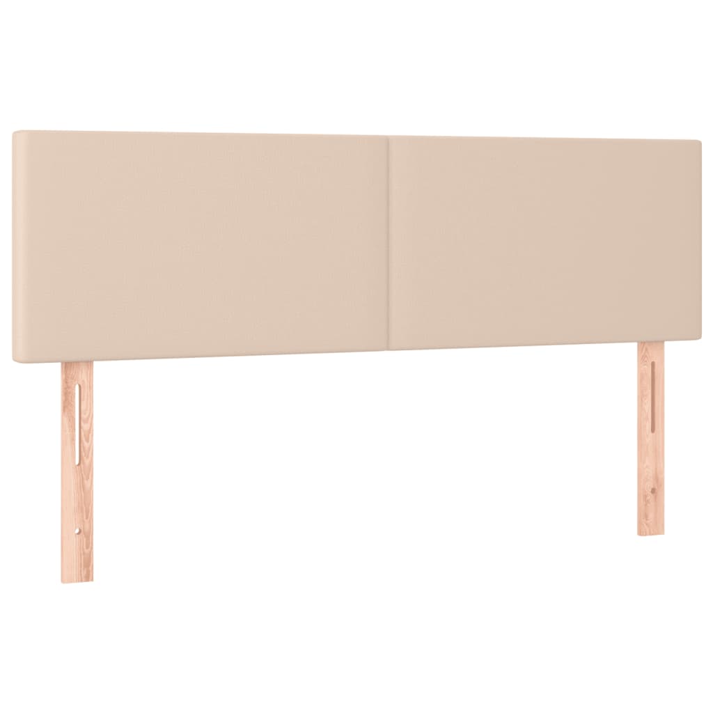 Box Spring Postel Matrace A Led Cappuccino 140X190Cm Umělá Kůže
