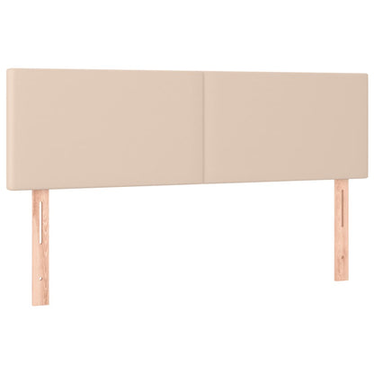 Box Spring Postel Matrace A Led Cappuccino 140X190Cm Umělá Kůže