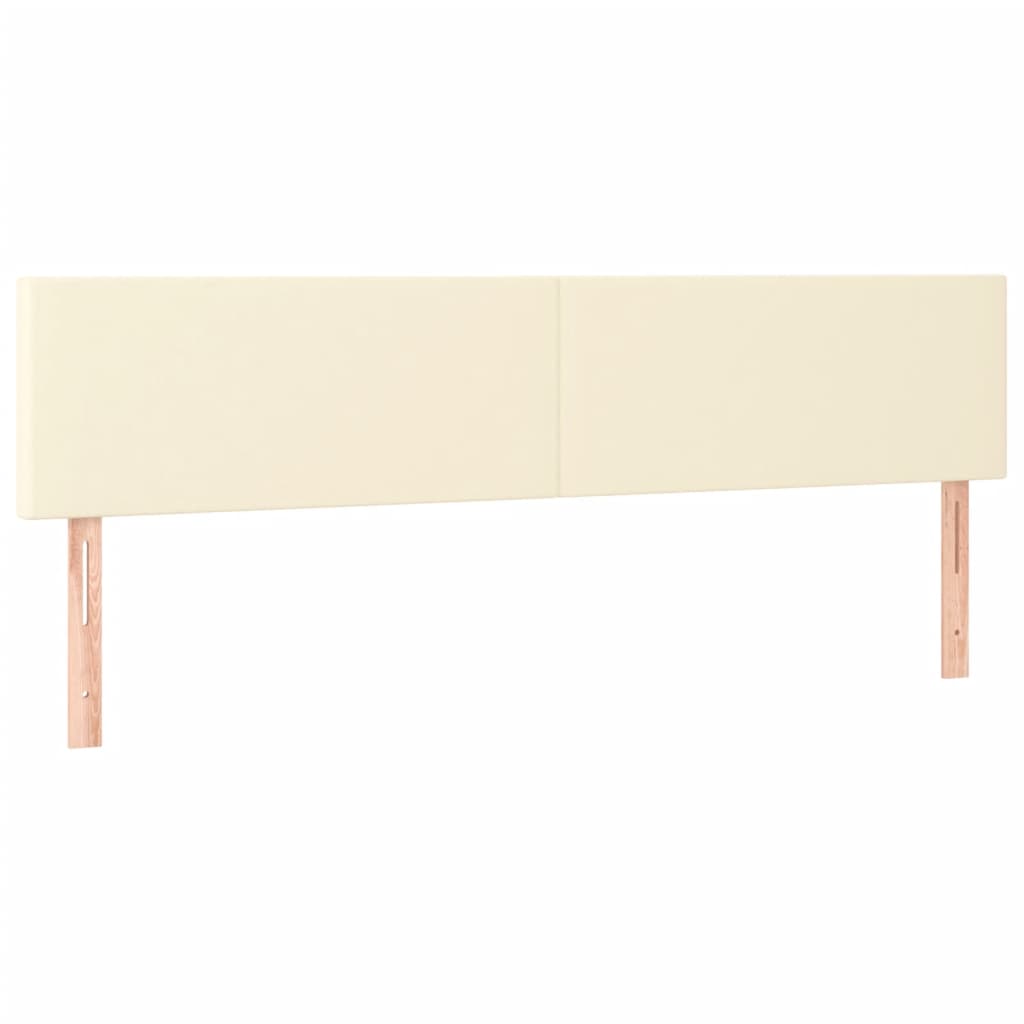 Box Spring Postel S Matrací A Led Krémová 160X200 Cm Umělá Kůže