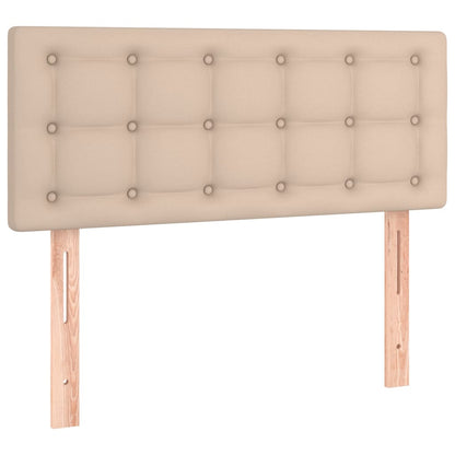 Box Spring Postel Matrace A Led Cappuccino 100X200Cm Umělá Kůže