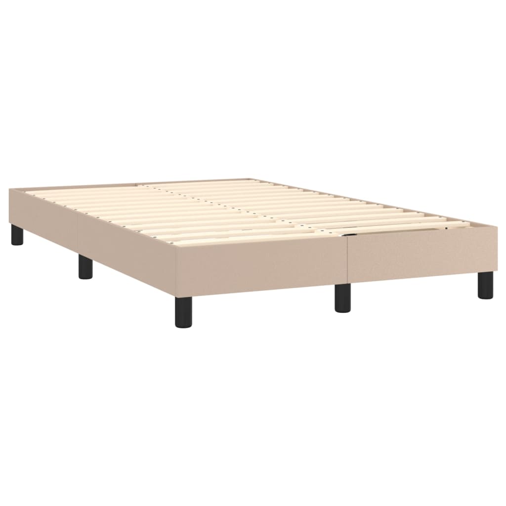 Box Spring Postel Matrace A Led Cappuccino 120X200Cm Umělá Kůže