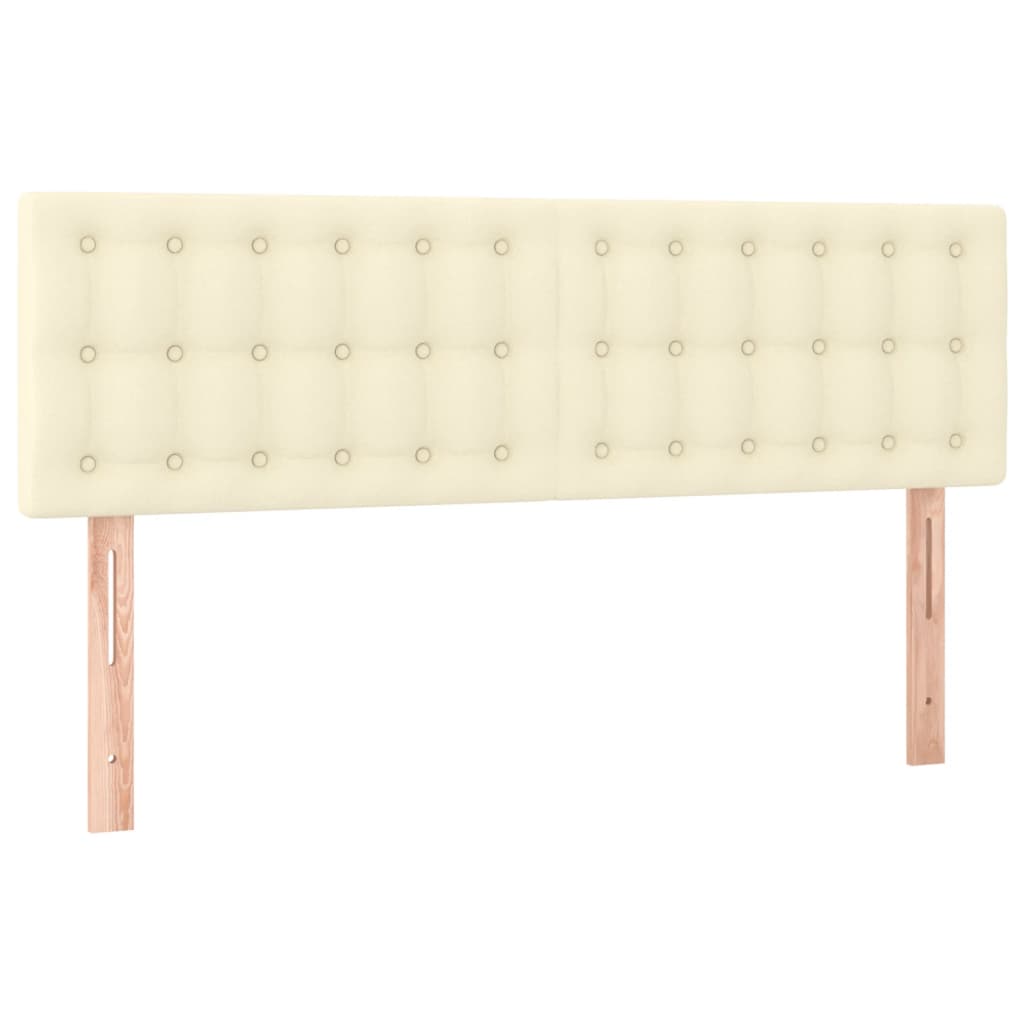 Box Spring Postel S Matrací A Led Krémová 140X200 Cm Umělá Kůže