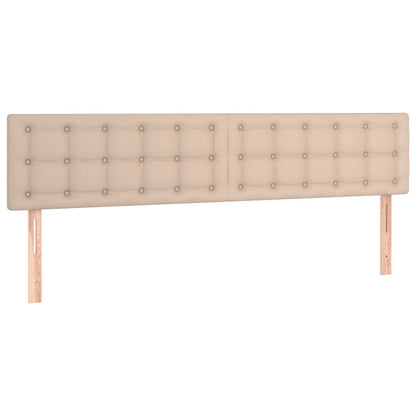 Box Spring Postel Matrace A Led Cappuccino 160X200Cm Umělá Kůže
