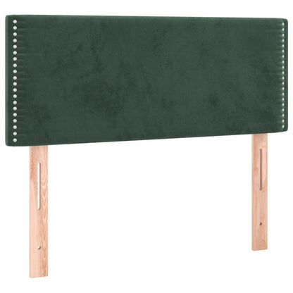Box Spring Postel S Matrací A Led Tmavě Zelená 80X200 Cm Samet
