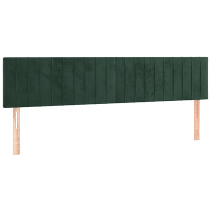 Box Spring Postel S Matrací A Led Tmavě Zelená 180X200 Cm Samet