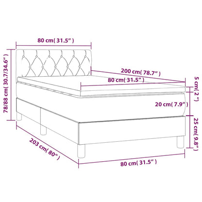 Box Spring Postel S Matrací A Led Samet Tmavě Šedá