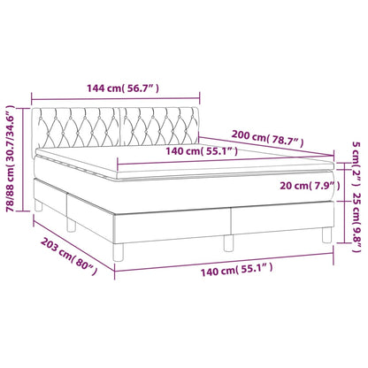 Box Spring Postel S Matrací A Led Tmavě Zelená 140X200 Cm Samet
