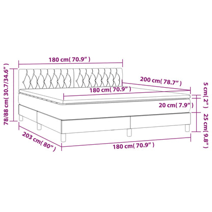 Box Spring Postel S Matrací A Led Samet Tmavě Šedá