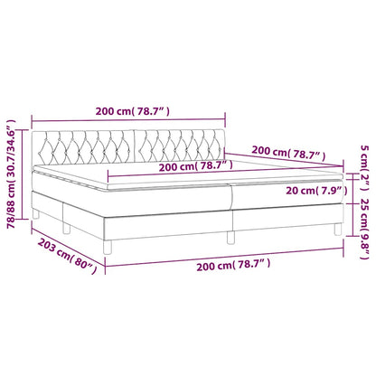 Box Spring Postel S Matrací A Led Tmavě Zelená 200X200 Cm Samet