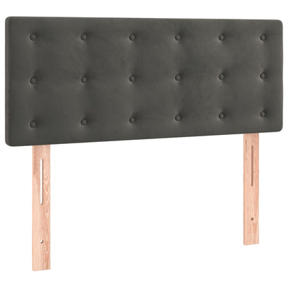 Box Spring Postel S Matrací A Led Samet Tmavě Šedá