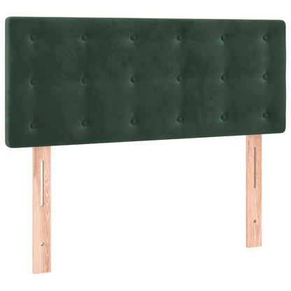 Box Spring Postel S Matrací A Led Tmavě Zelená 80X200 Cm Samet