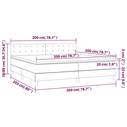 Box Spring Postel S Matrací A Led Tmavě Zelená 200X200 Cm Samet