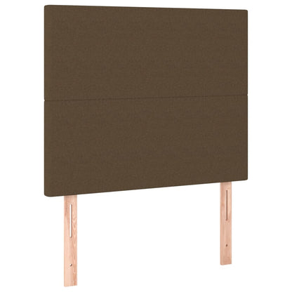 Box Spring Postel S Matrací A Led Tmavě Hnědá 120X200 Cm Textil