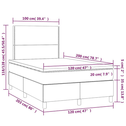Box Spring Postel S Matrací A Led Tmavě Modrá Samet Tmavě Moddrá