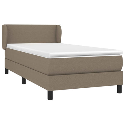 Box Spring Postel S Matrací Taupe 90X190 Cm Textil