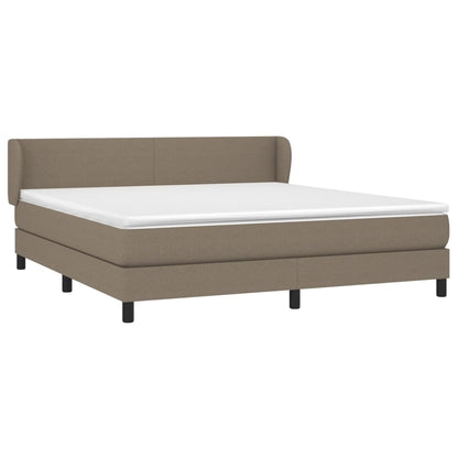 Box Spring Postel S Matrací Taupe 160X200 Cm Textil