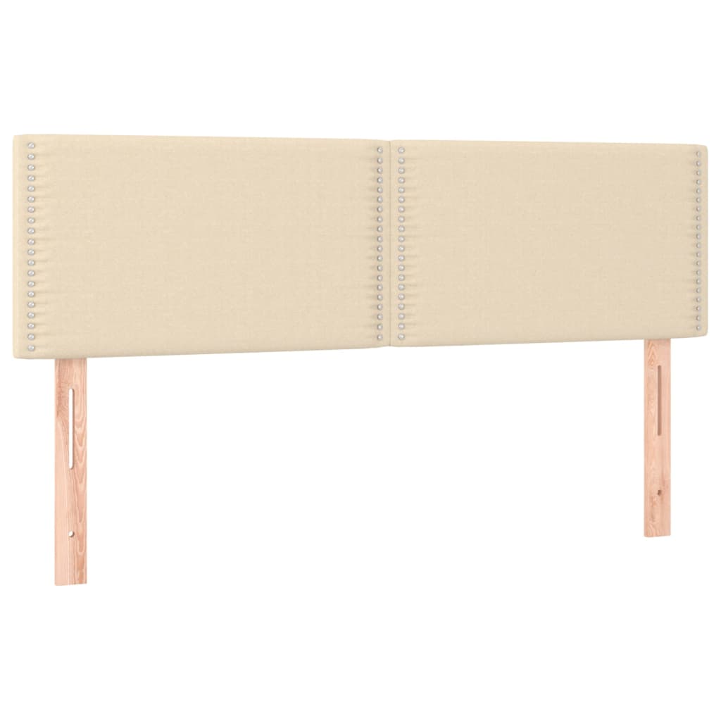 Box Spring Postel S Matrací Textil Krémová