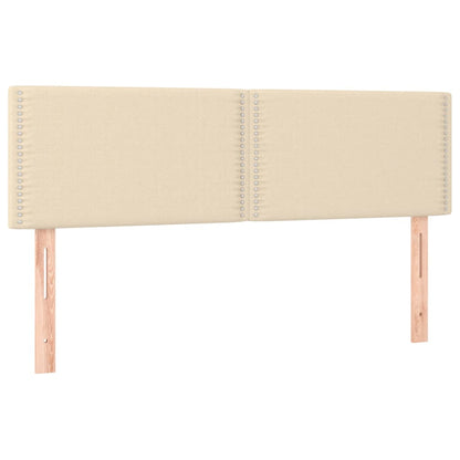 Box Spring Postel S Matrací Textil Krémová