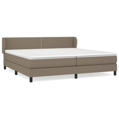 Box Spring Postel S Matrací Taupe 200X200 Cm Textil