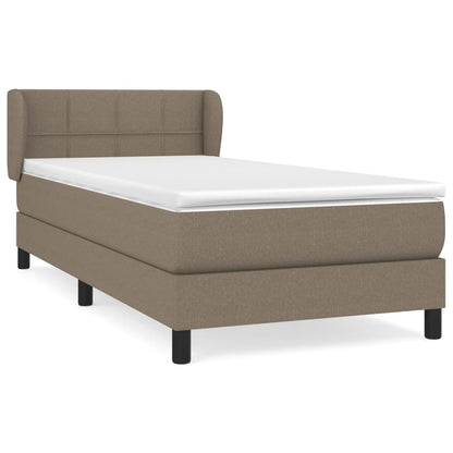 Box Spring Postel S Matrací Taupe 80X200 Cm Textil