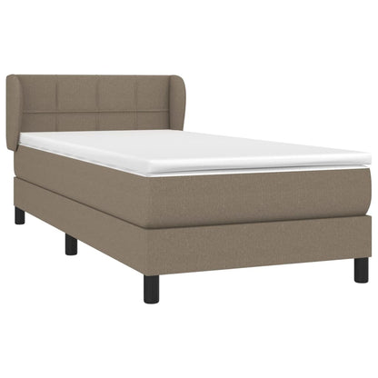 Box Spring Postel S Matrací Taupe 90X200 Cm Textil