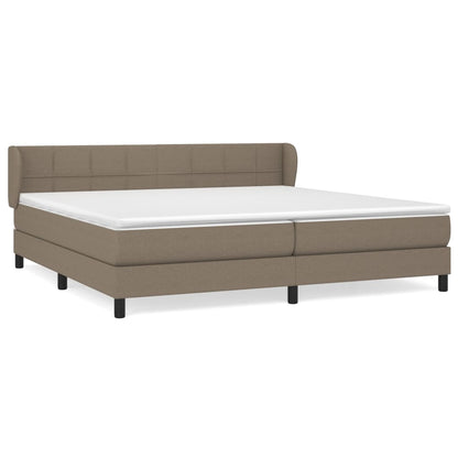 Box Spring Postel S Matrací Taupe 200X200 Cm Textil