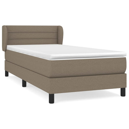 Box Spring Postel S Matrací Taupe 90X190 Cm Textil