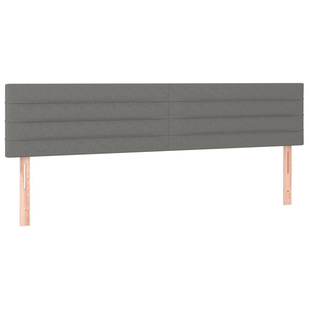 Box Spring Postel S Matrací Textil Tmavě Šedá