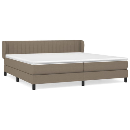 Box Spring Postel S Matrací Taupe 200X200 Cm Textil