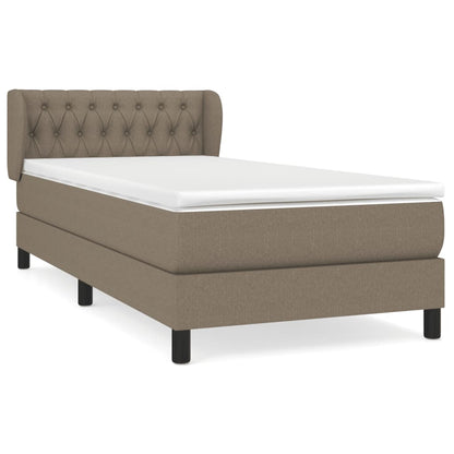 Box Spring Postel S Matrací Taupe 90X190 Cm Textil