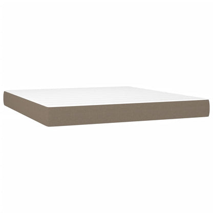 Box Spring Postel S Matrací Taupe 160X200 Cm Textil