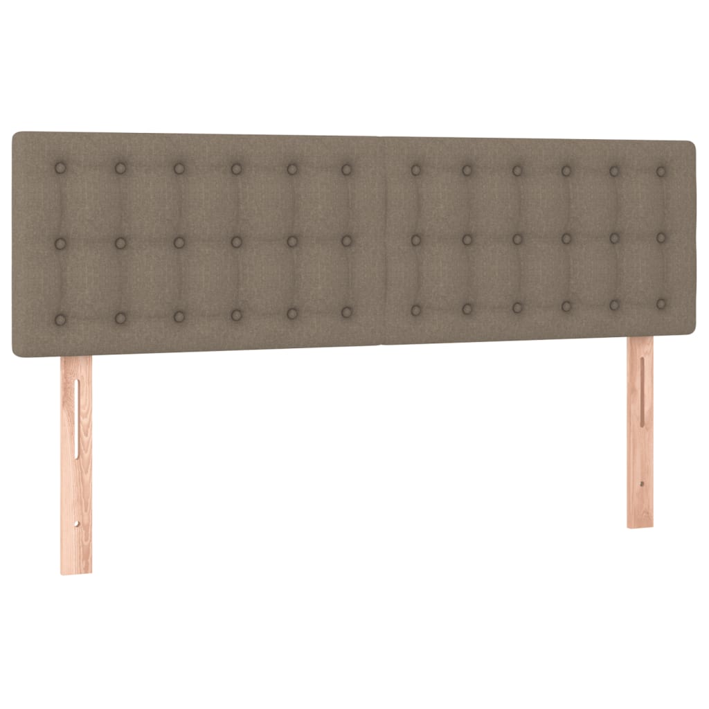Box Spring Postel S Matrací Taupe 140X190 Cm Textil