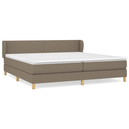 Box Spring Postel S Matrací Taupe 200X200 Cm Textil
