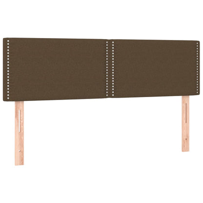 Box Spring Postel S Matrací Textil Tmavě Hnědá