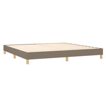 Box Spring Postel S Matrací Taupe 200X200 Cm Textil