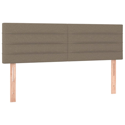 Box Spring Postel S Matrací Taupe 140X200 Cm Textil