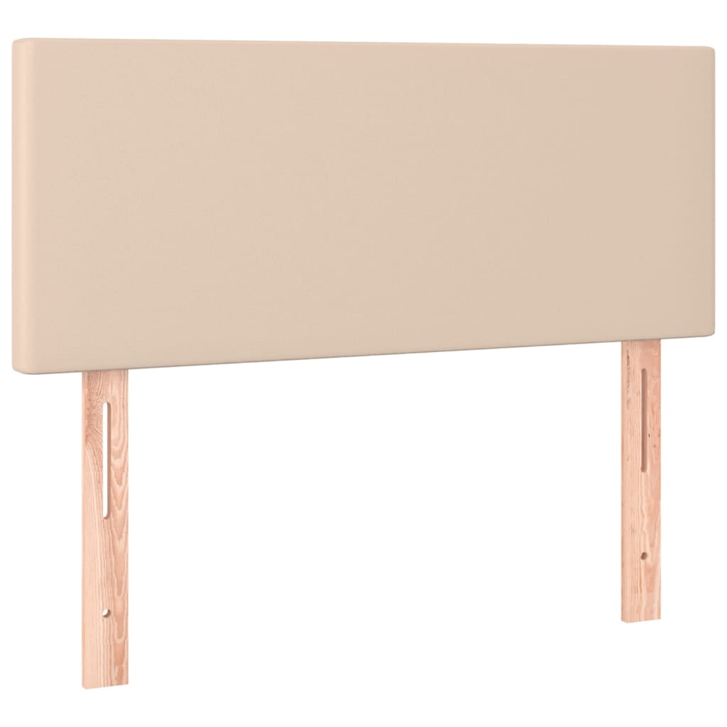 Box Spring Postel S Matrací Cappuccino 90X200 Cm Umělá Kůže