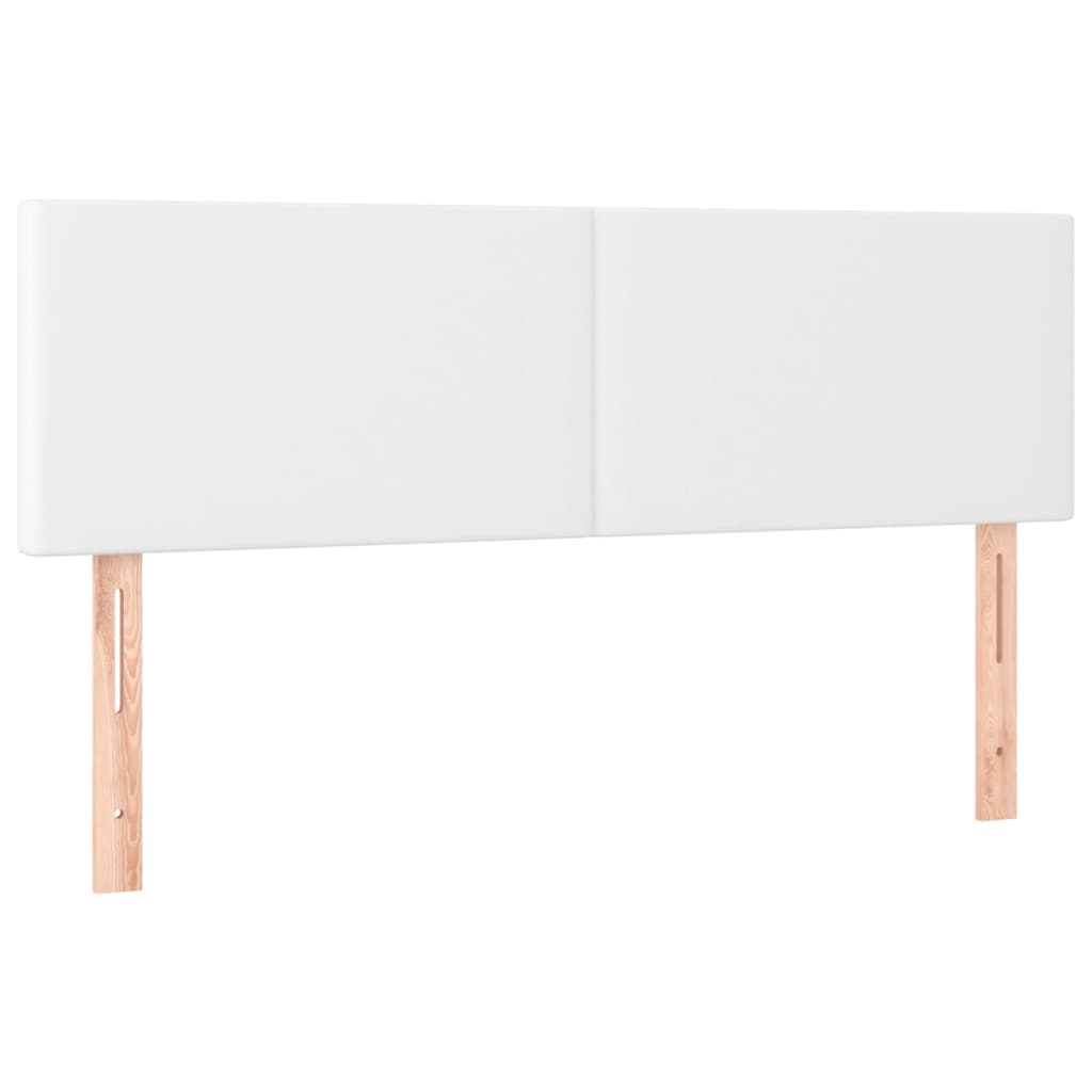 Box Spring Postel S Matrací Bílá 140 X 190 Cm Umělá Kůže