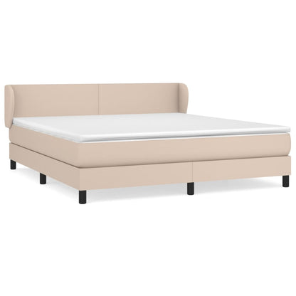Box Spring Postel S Matrací Cappuccino 180 X 200 Cm Umělá Kůže