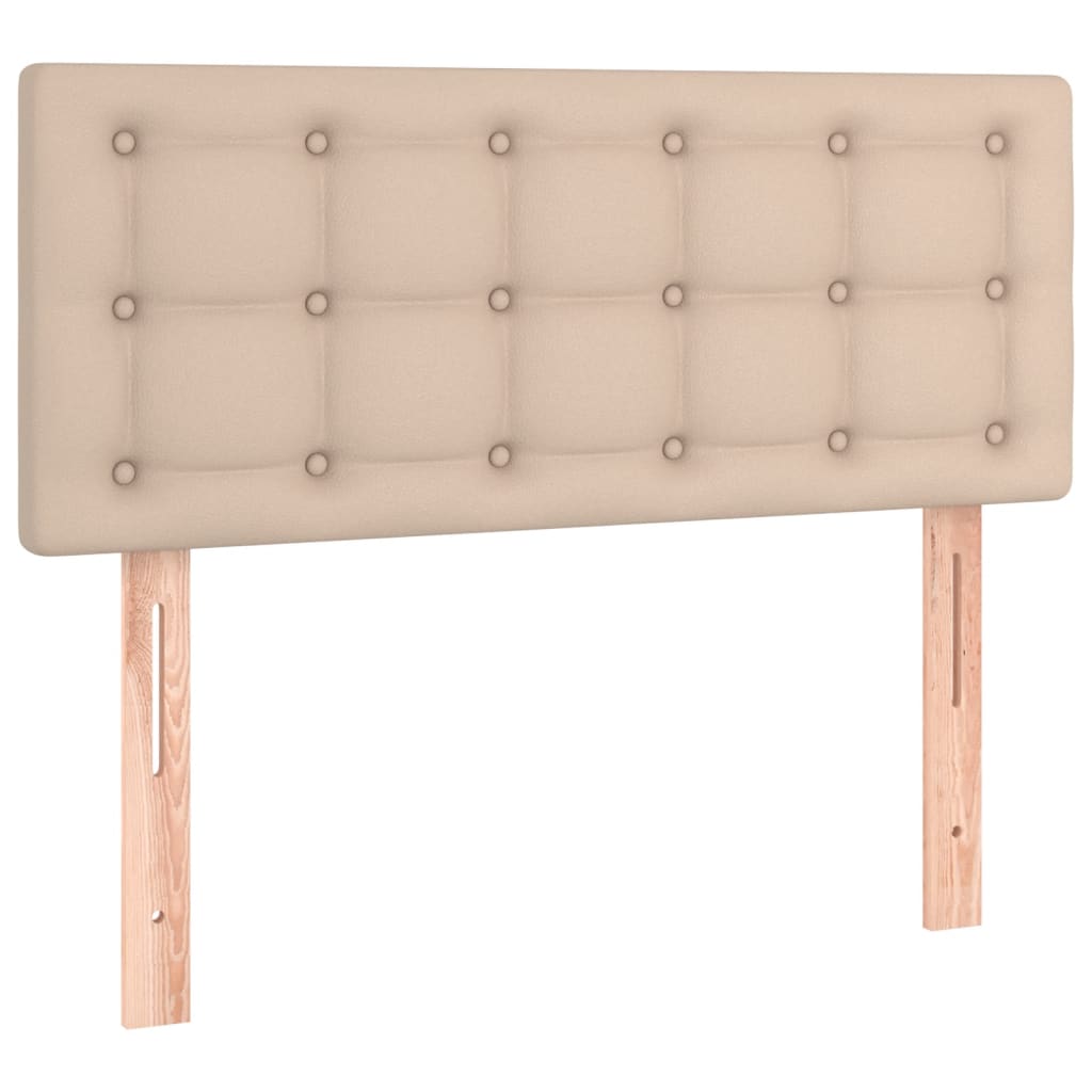 Box Spring Postel S Matrací Cappuccino 100X200 Cm Umělá Kůže