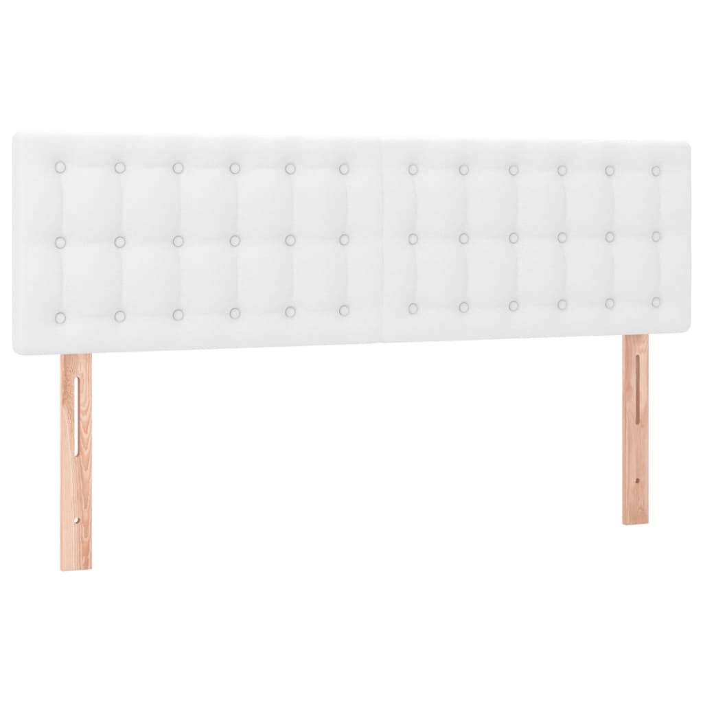 Box Spring Postel S Matrací Bílá 140X200 Cm Umělá Kůže