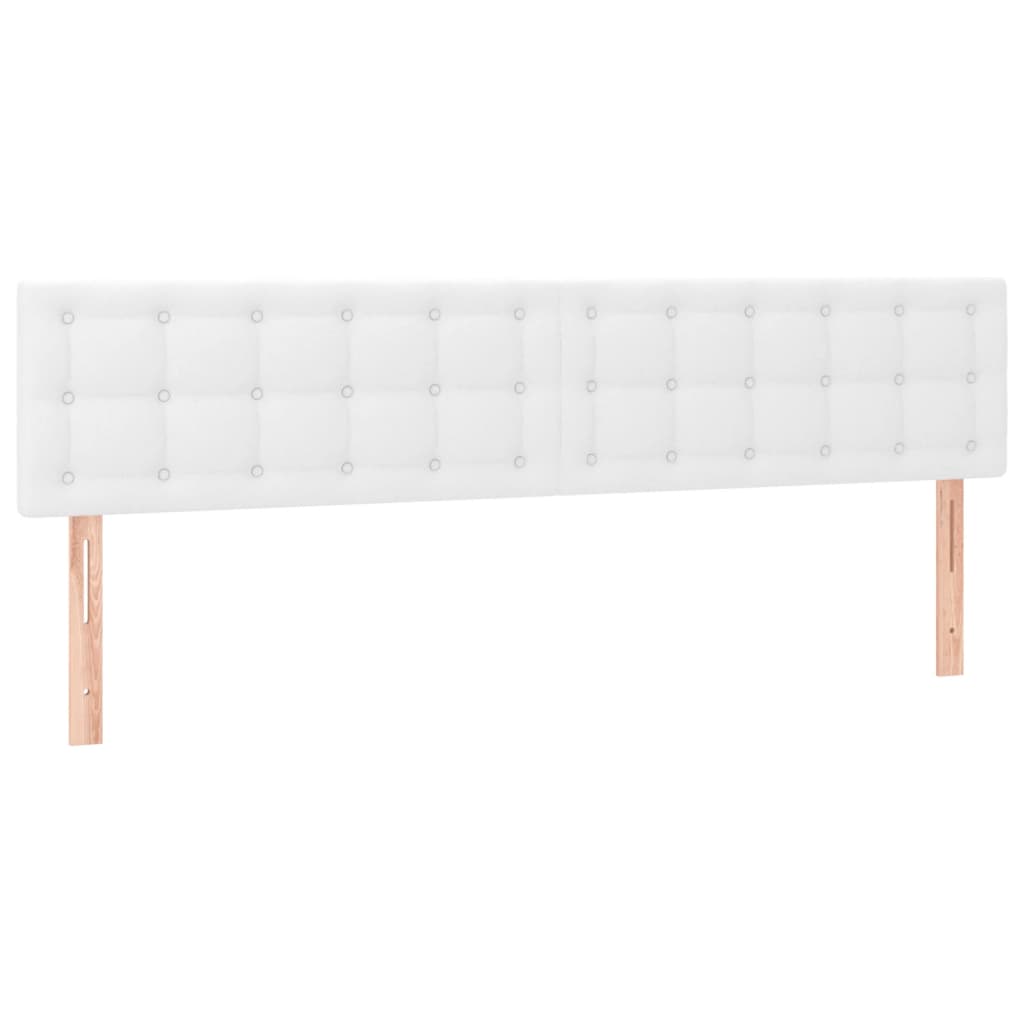 Box Spring Postel S Matrací Bílá 200X200 Cm Umělá Kůže