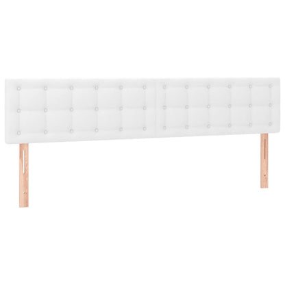 Box Spring Postel S Matrací Bílá 200X200 Cm Umělá Kůže