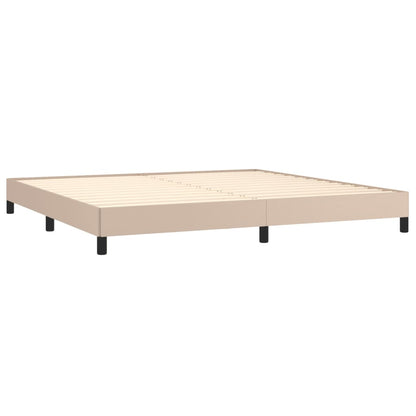 Box Spring Postel S Matrací Cappuccino 200 X 200 Cm Umělá Kůže