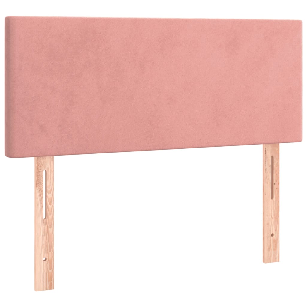 Box Spring Postel S Matrací Samet Růžová