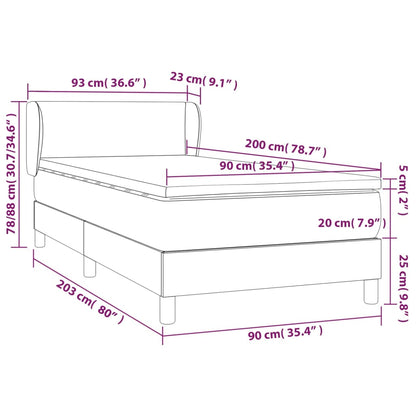 Box Spring Postel S Matrací Samet Růžová