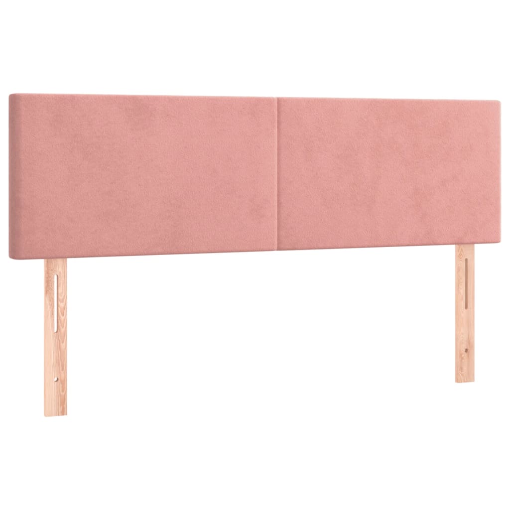 Box Spring Postel S Matrací Samet Růžová