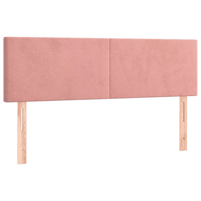 Box Spring Postel S Matrací Samet Růžová