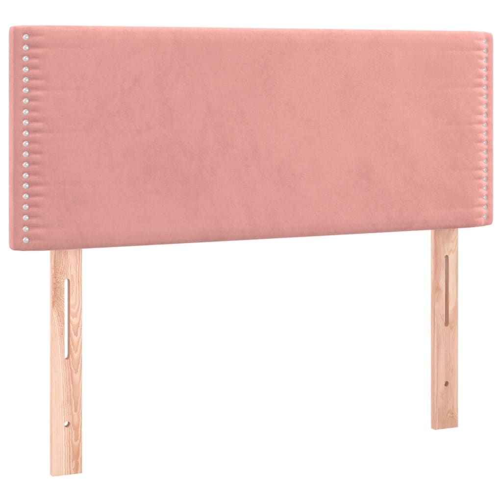Box Spring Postel S Matrací Samet Růžová